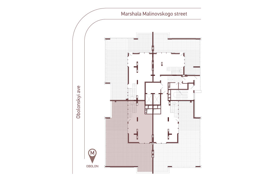 Penthouse. Floor 2 floor plan. Type P2.