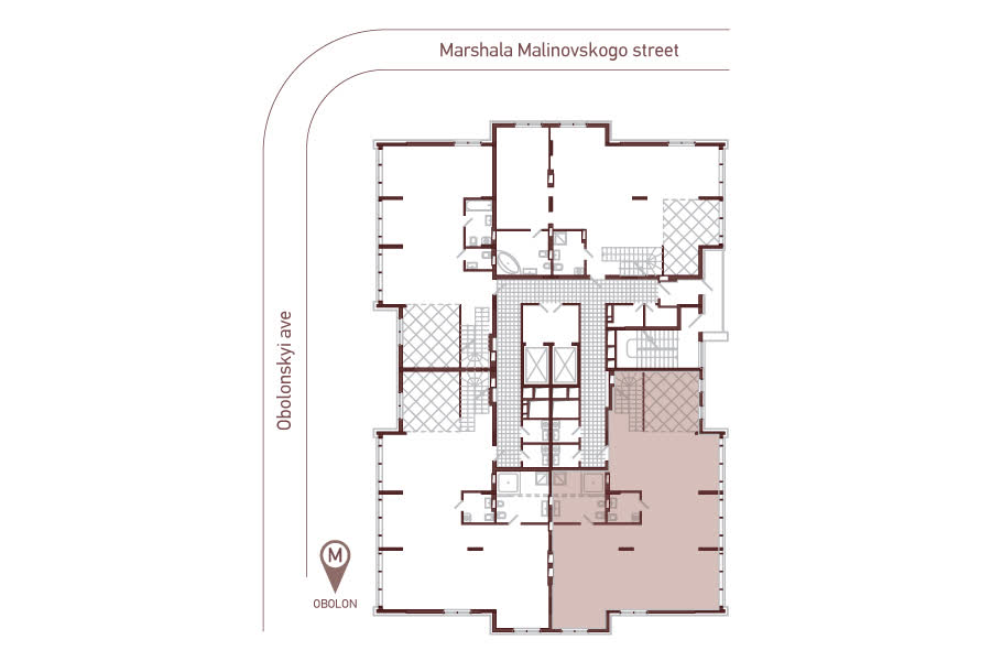 Penthouse. Floor 1 floor plan. Type P3.