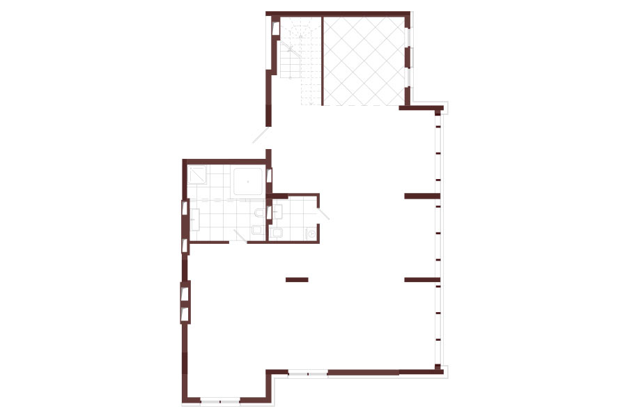 Пентхаус. Поверх 1 open space. Тип П3.